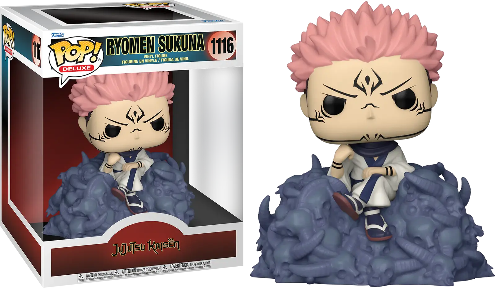Jujutsu Kaisen - Ryomen Sukuna on Skulls Deluxe Pop! Vinyl