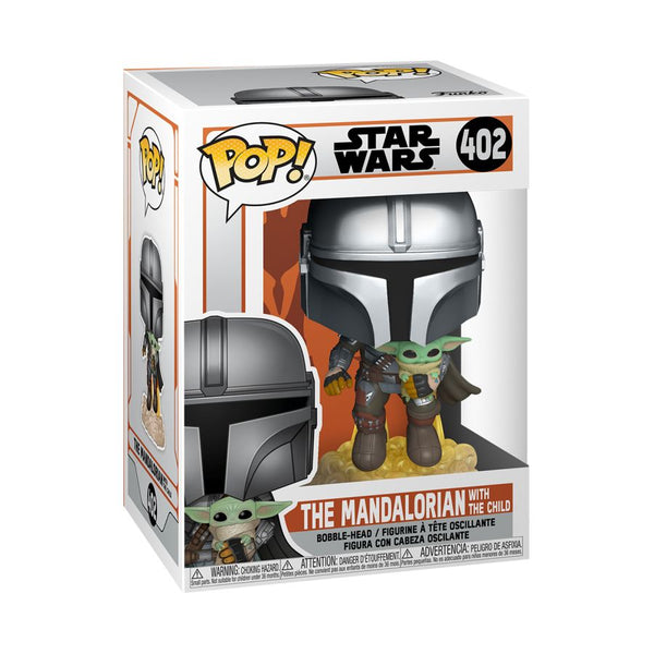 Star Wars The Mandalorian - Mandalorian with the Child Jetpack Flying Pop! Vinyl